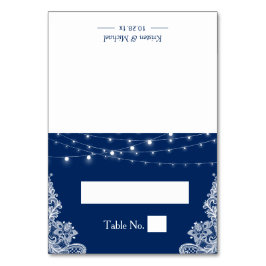 Tunga Blue String Ljus Snöre Bröllop sätet Ställe Bordsnummer