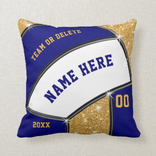 Tunga Blue, Volleyball Pillow, Guld Personlig Kudde