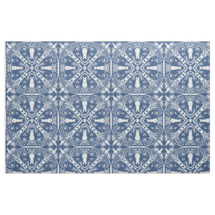 Tunga Blue & White Rabbit Tile Delft Dedham Bunny Tyg