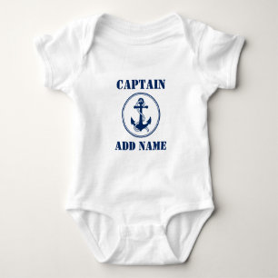 Tunga Boat-ankare med Rope & Baby Namn/rank T Shirt