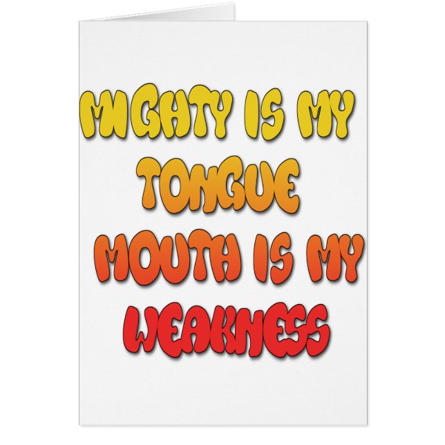 Tunga bundet: Lustigt citattecken i Tunga Hälsningskort (Framsidan)