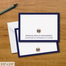 Tunga Business Monogram Note-kort