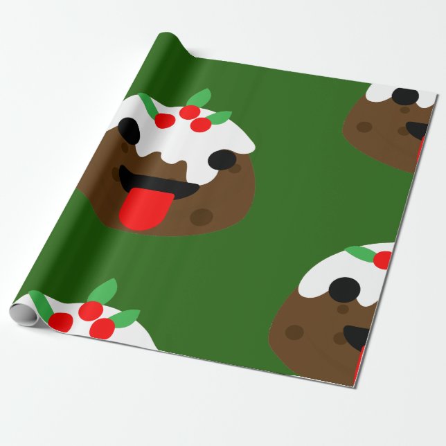 tunga christmas pudding presentpapper (Utrullad)