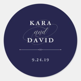 Tunga Couture | ELEGANT BRÖLLOP Runt Klistermärke