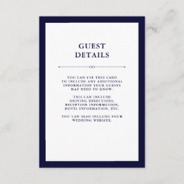 Tunga Couture | Information om Elegant gäst Tilläggskort