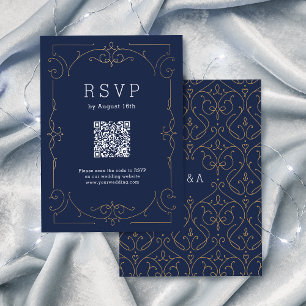 Tunga elegant modern klassisk vintage QR-kod OSA Kort