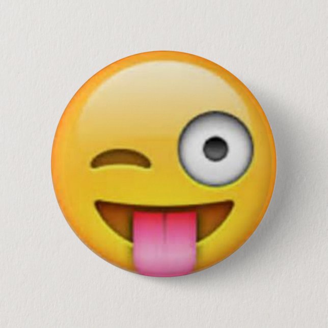 Tunga Emoji Pin Knapp (Framsida)
