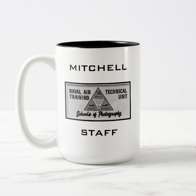 Tunga fotskola-skylt #1 Tvåton Mugg, 15 oz Två-Tonad Mugg (Vänster)