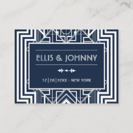 Tunga geometriska Bröllop-platskort Placeringskort