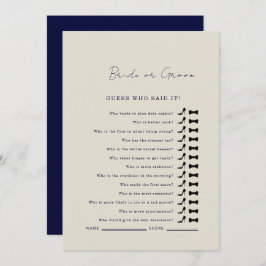 Tunga gissar vem som sa att det var stötande spel inbjudningar