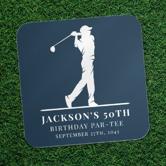 Tunga Golf Thmet Birthday Par Fyrkantigt Klistermärke