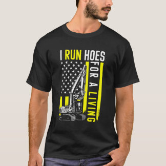 Tunga grävmaskinsoperatör i Springa-hål för ton T Shirt