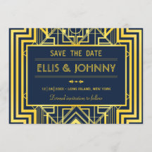 Tunga & Guld Geometric Save Date