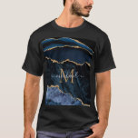 Tunga Guld T-Shirt med eget namn och Brev<br><div class="desc">Personlig Monogram Anpassningsbar Brev och Namn T-shirts med Agate Navy Blue Guld Marble T-shirt eller Hoodies - Din födelsedag - Årsdag eller Bröllop Garty Gift / Supparly - Add Your Brev / Glitter - Text eller Remove - Do Your Namn Gift - Resize and move and remove and add text...</div>