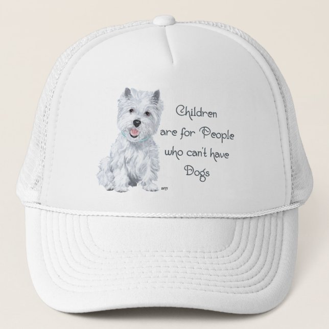 Tunga i kind Westie-visdom - Barn . . . Truckerkeps (Framsida)