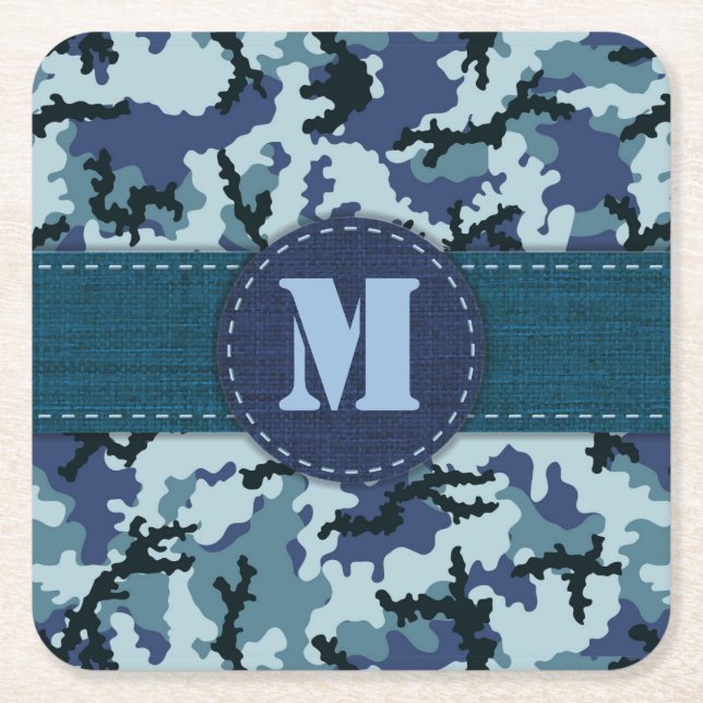 Tunga kamouflage underlägg papper kvadrat (Framsidan)