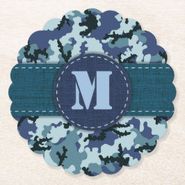 Tunga kamouflage underlägg papper rund