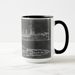 Tunga, kryssningsblått mugg