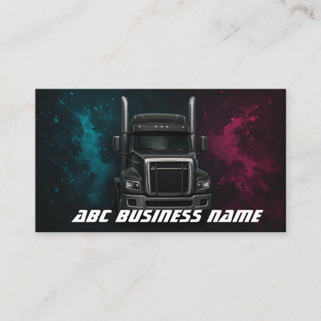 Tunga lastbilar visitkort (Framsida)