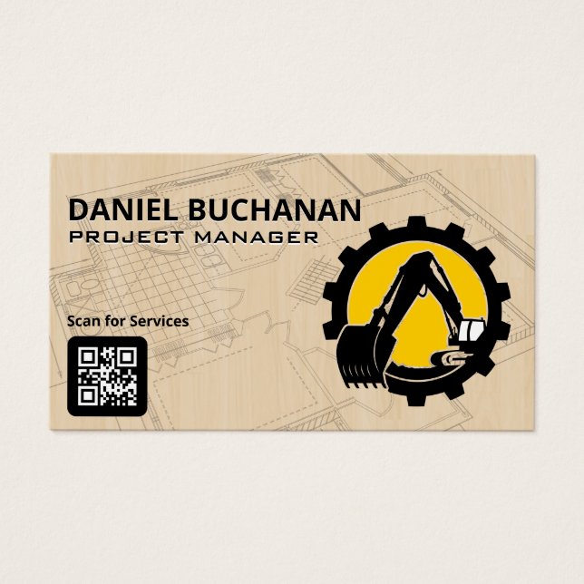 Tunga maskiner | Arkitekt | Ingenjör Visitkort (Framsidan)