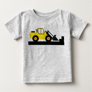 Tunga maskiner för grävning av ljus t shirt