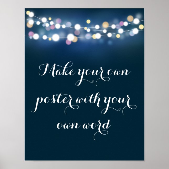 Tunga med ljus Gör din egen Poster att skriva ut (Framsidan)