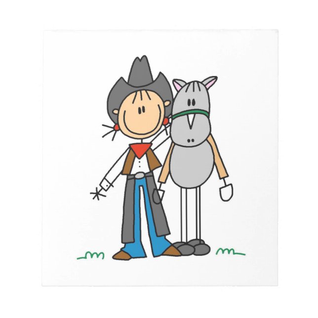 Tunga med T-tröjor och gåvor av häst Anteckningsblock (Framsida)