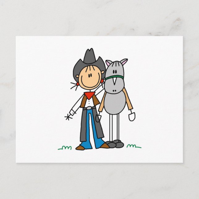 Tunga med T-tröjor och gåvor av häst Vykort (Framsida)