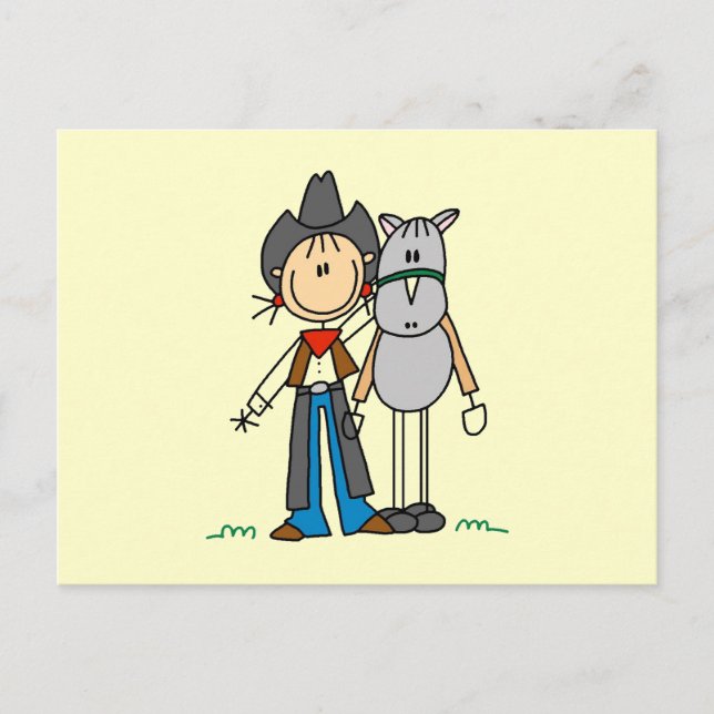 Tunga med T-tröjor och gåvor av häst Vykort (Framsida)