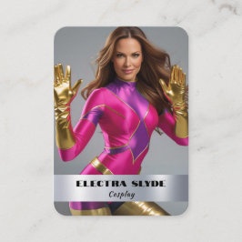Tunga Metall Coscard QR-kod Cosplay-kort Visitkort