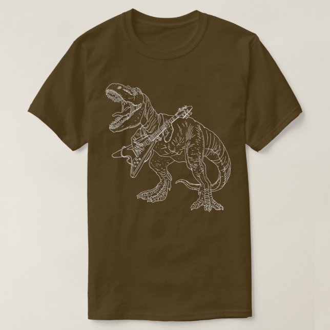 Tunga metall dinosaurigrafik stil för tatuering oc t shirt (Design framsida)
