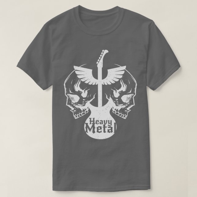 Tunga Metall-flygvaktare med Döskallar Sten T Shirt (Design framsida)