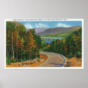 Tunga Mt Trail View of Sabbath Day Point and Poster