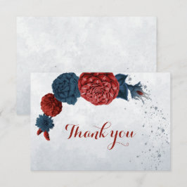 Tunga och burgundblommor botaniska tack kort