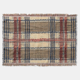 Tunga och Cream Woven Play Mönster Filt