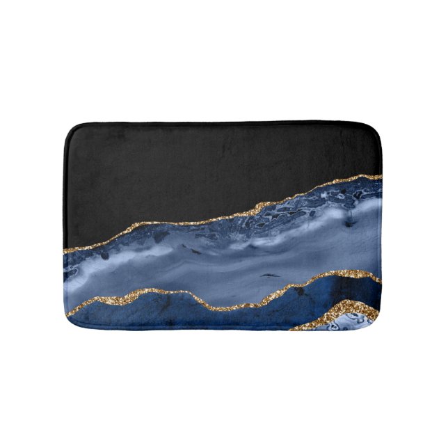 Tunga och Guld Agate Bath Mat Badrumsmatta (Framsidan)