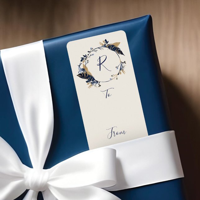 Tunga och Guld judar Feather och Foliage från till Adressetikett (Skapare uppladdad)