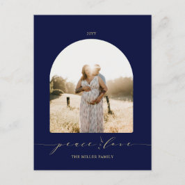 Tunga och Guld | Julfoto för fred och Kärlek Helg Vykort