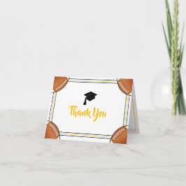 Tunga och Guld Studenten Tack Kort