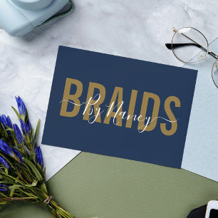 Tunga och Guld-typografi Visitkort