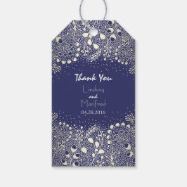 Tunga och Guld Wonderland Garden Wedding Wedding Presentetikett