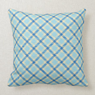 Tunga och Himmel Blue Tartan Play 2 Square Pillow Kudde