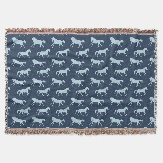 Tunga och jägare av Galloping Horses Mönster Mysfilt (Framsidan)