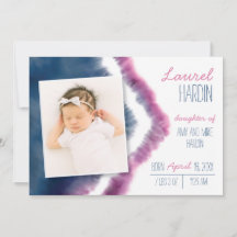 Tunga och Rosa Tie-Dye Birth