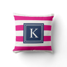 Tunga och Shock rosa Monogram stripe | DEKORATIV K