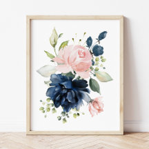 Tunga och vattenfärgsblommor, flicka Nursery