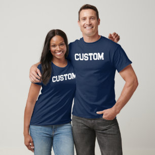 Tunga och vit ANPASSNINGSBAR T-Shirt