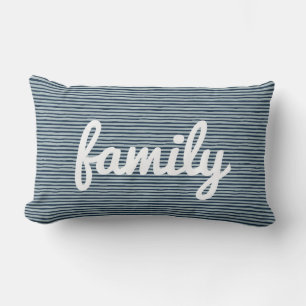 Tunga och vit stripe - Modern, minimalistisk famil Lumbarkudde