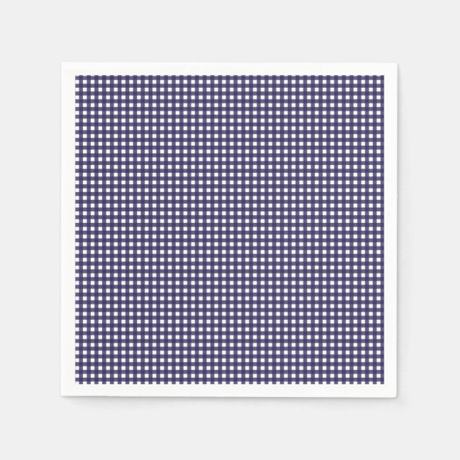 Tunga och White Gingham Pappersservett (Framsidan)