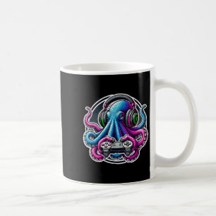 Tunga Octopus Video Games Älskare Gamer Octopus Ga Kaffemugg